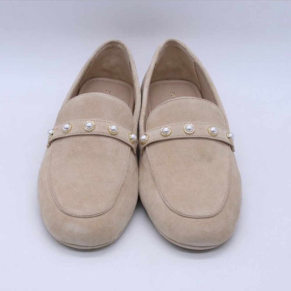Stuart Weitzman Allpearls Driving Loafers - Beige